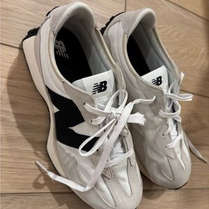 New Balance 327 White and Black Shoes